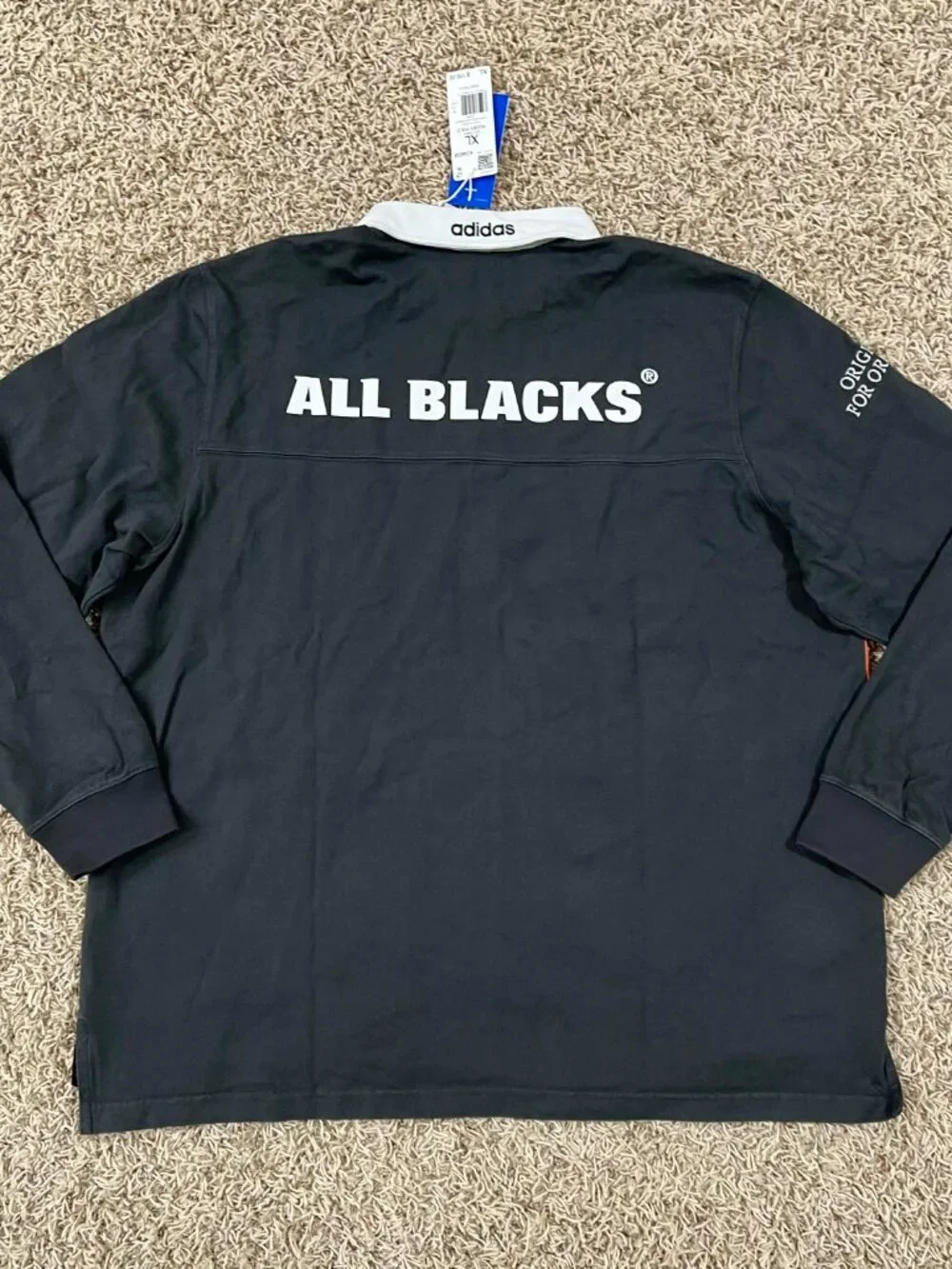 Adidas Originals & All Blacks Men’s Heritage Rugby Polo Shirt, Size XL (New)